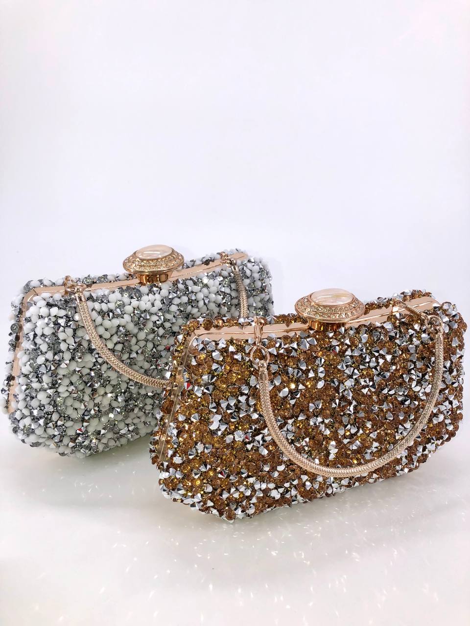 Crystal Clutch Bag, Exquisite Handmade Natural Stone Crystal Clutch Bag for Special Occasions, Weddings, Evening Events, Fashionable Outings