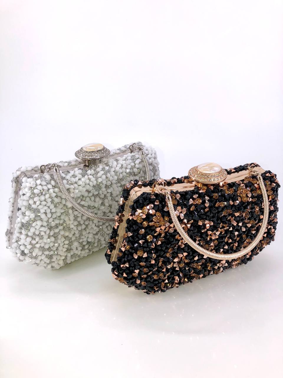 Crystal Clutch Bag, Exquisite Handmade Natural Stone Crystal Clutch Bag for Special Occasions, Weddings, Evening Events, Fashionable Outings