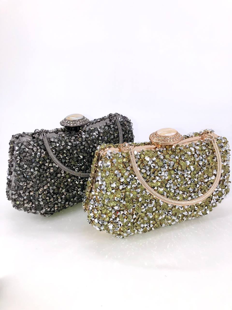 Crystal Clutch Bag, Exquisite Handmade Natural Stone Crystal Clutch Bag for Special Occasions, Weddings, Evening Events, Fashionable Outings