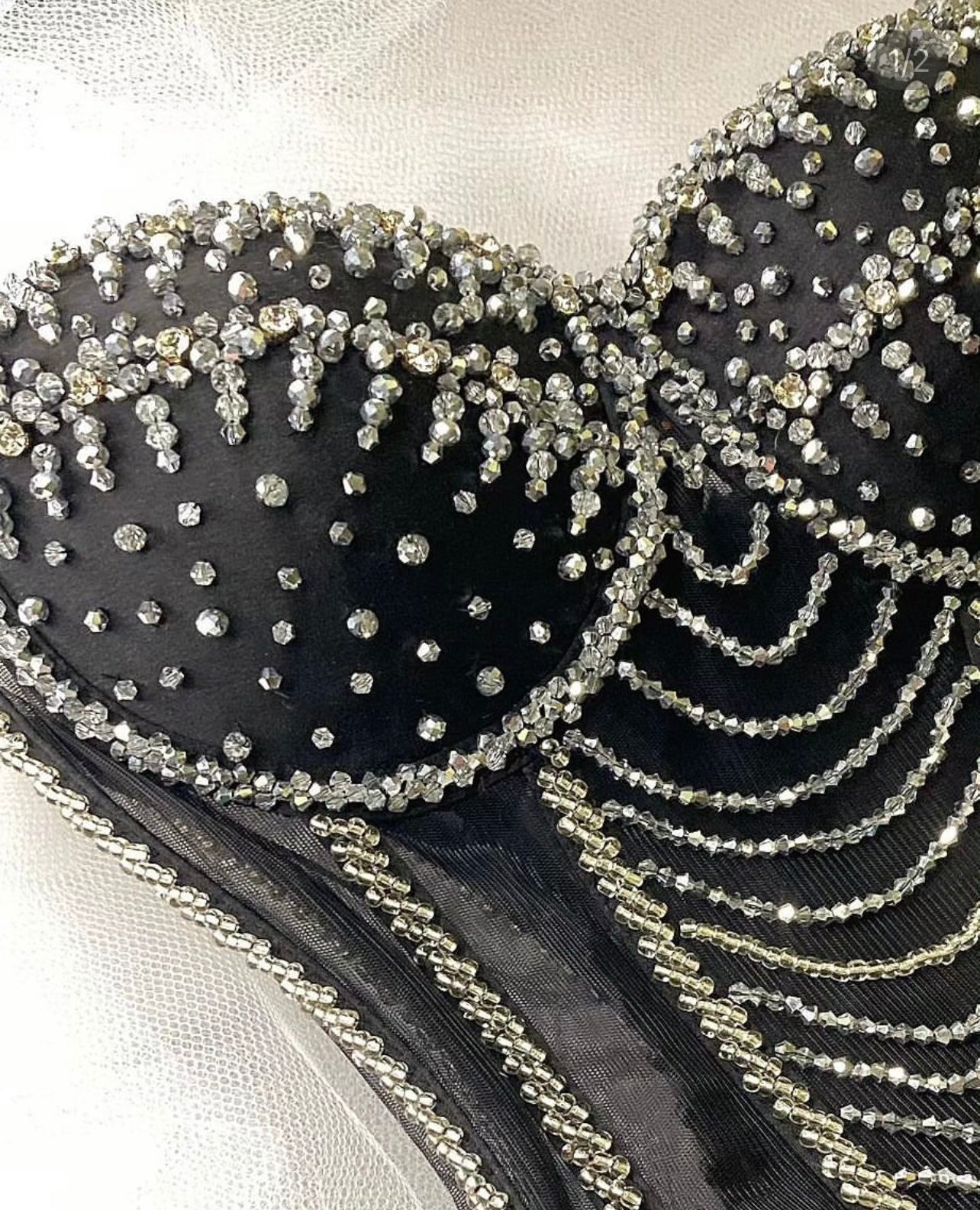 Pearl Corset for Women, Handmade Stone-Embellished Elegant Pearl Corset for Women - Perfect for Day and Night Parties and Weddings